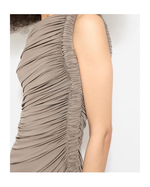 Alaïa Natural Draped Knit Dress