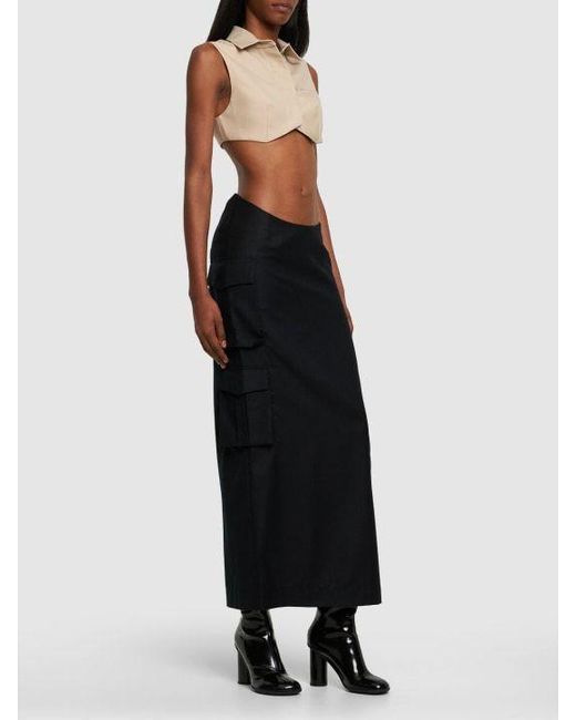 AYA MUSE Black A Mid-Length Half-Length Skirt