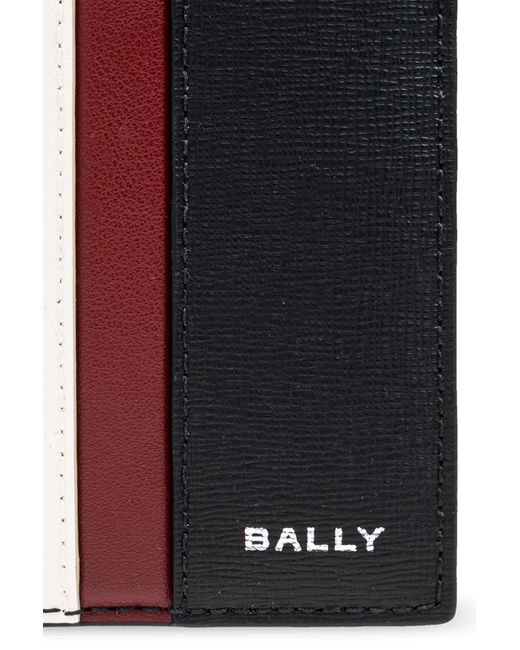 Bally Black Band Logo Detailed Wallet for men