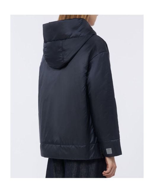 Max Mara Blue The Cube Daria Quilted Hooded Jacket