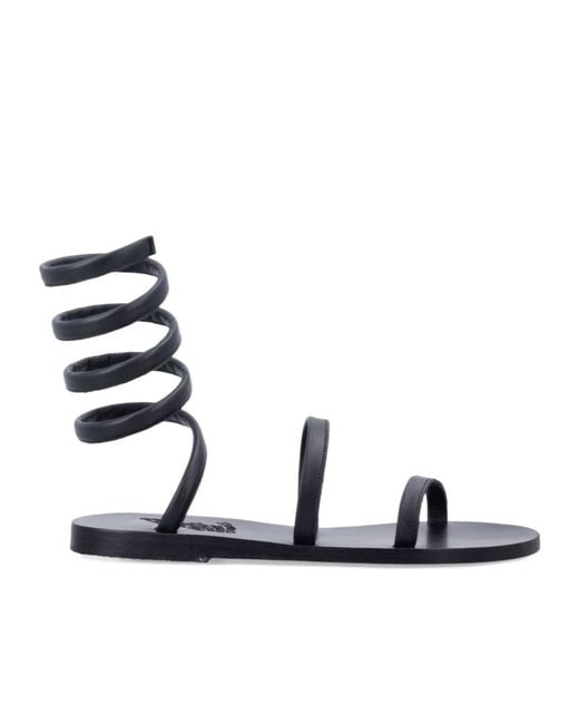 Ancient Greek Sandals Blue Ofis Gladiator Flat Sandals