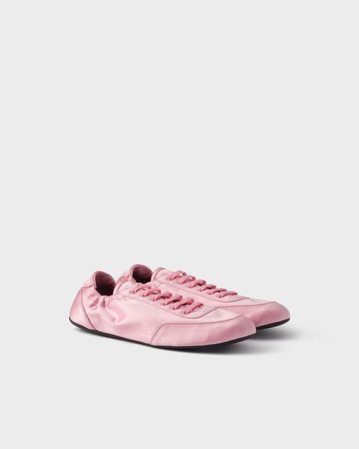 Prada Pink Collapse Low-Top Sneakers