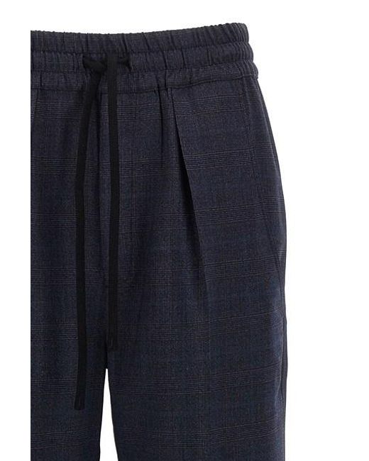 Isabel Marant Blue Priska Checked Stretch-Wool Trousers