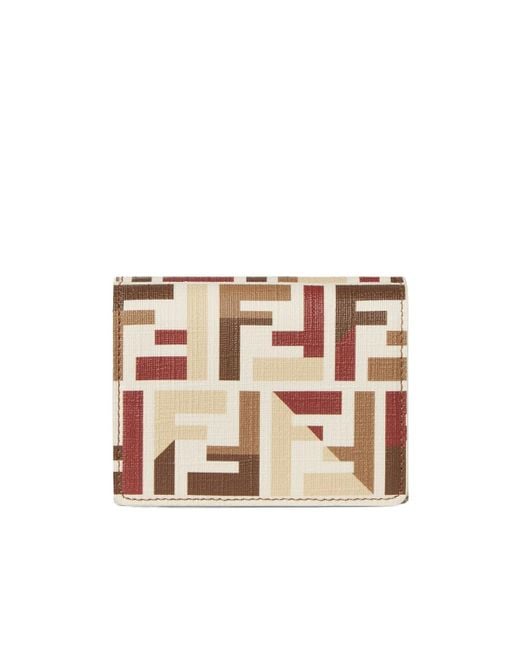Fendi Pink Roma Ff Printed Tri-Fold Wallet