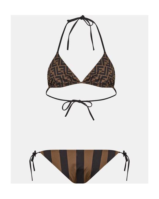 Fendi White Double-Sided Bikini