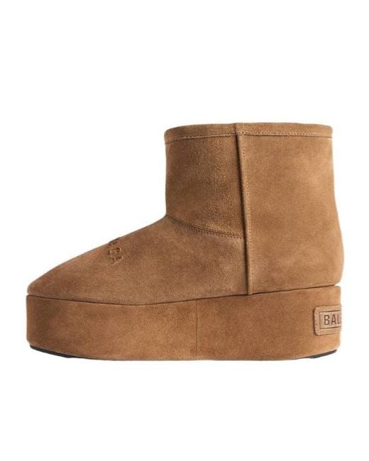 Balenciaga Brown Alaska Platform Boots