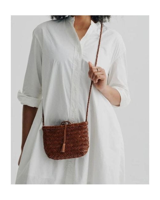 Dragon Diffusion White Minsu Handwoven Shoulder Bag