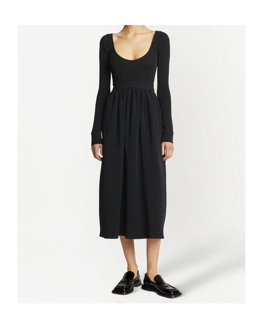 Proenza Schouler Black Long-Sleeved Dress
