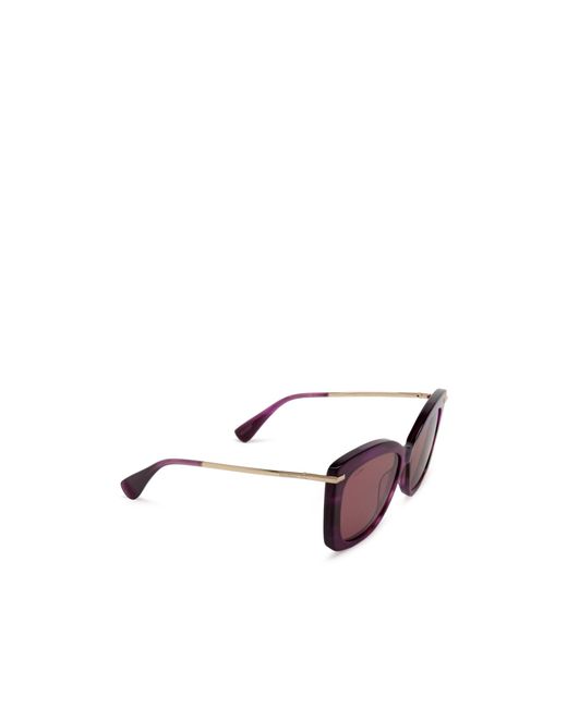 Max Mara Purple Square Frame Sunglasses