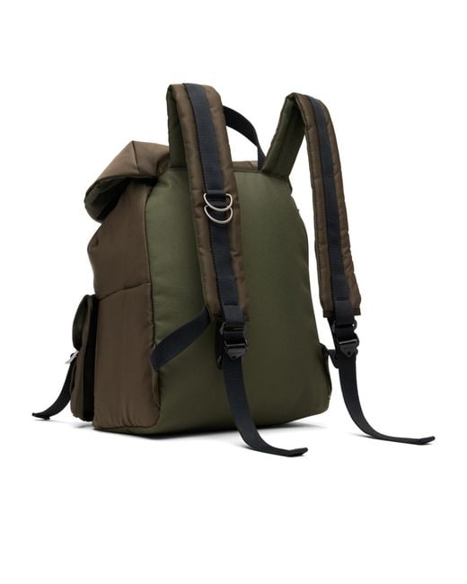 Sacai Black Multi-Pocket Backpack for men