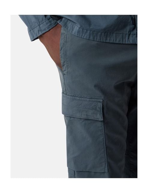 Stone Island Blue Regular-Tapered-Fit Cargo Trousers for men