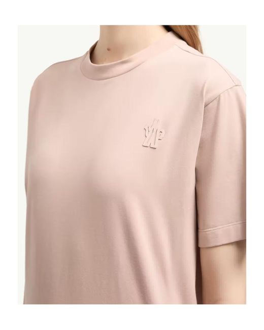 Moncler Pink Grenoble 3 Packs Logo Patch Crewneck T-Shirt