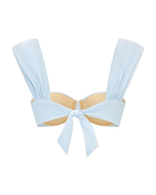 Evarae Blue Bow Bikini Blouse