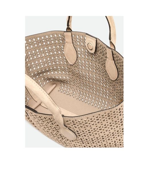Gianni Chiarini Natural Mashup Perforated Tote Bag