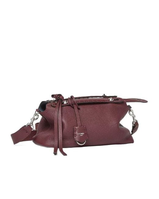 Fendi Purple By The Way Selleria Two-Toned Medium Tote Bag