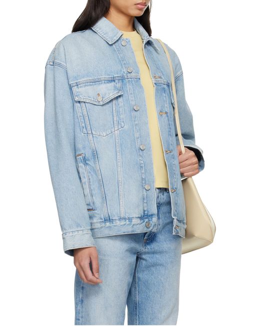 Agolde Blue Button-Up Denim Jacket
