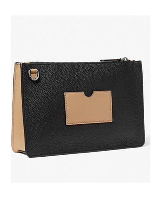 Michael Kors Black Hudson Logo-Print Messenger Bag for men