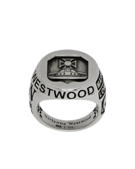 Vivienne Westwood Metallic Lancelot Chevalier Ring for men