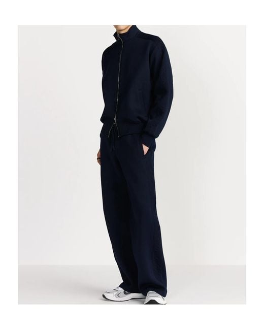 Dior Blue Homme Oblique Zip-Up Track Jacket for men
