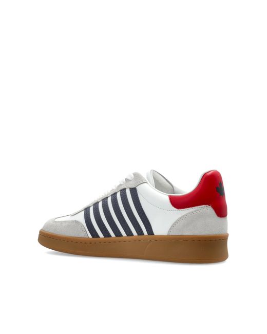 DSquared² White Low-Top Lace-Up Sneakers