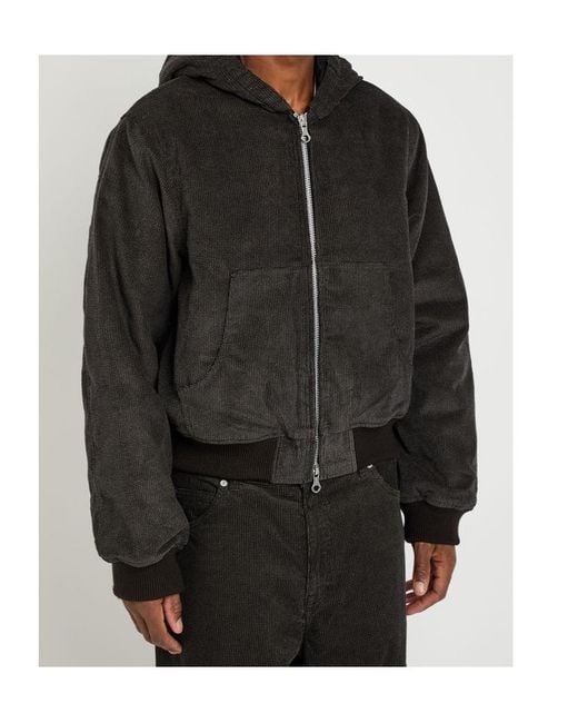 Our Legacy Black Bank Quilted Corduroy Jacket for men
