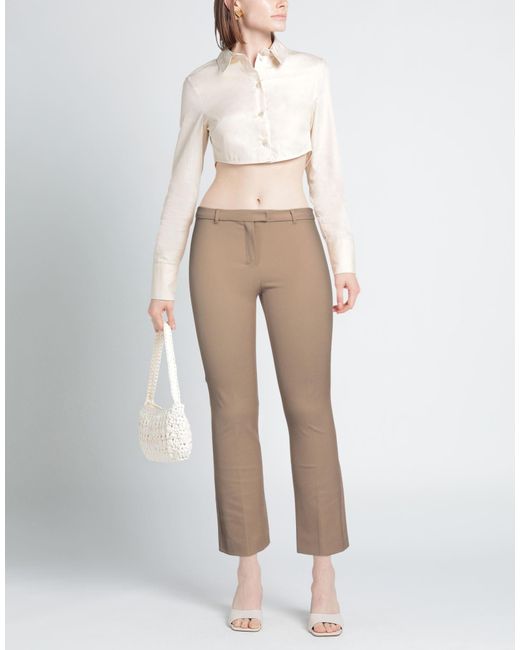 Max Mara Natural Solid Twill Pants