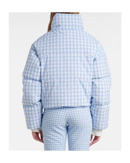 CORDOVA Blue Plaid Long-Sleeved Down Jacket