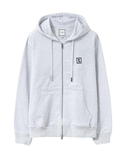 Wooyoungmi Blue Long-Sleeved Hooded Hoodie for men