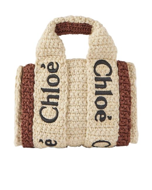 Chloé Metallic Chloé Woody Mini Tote Bag