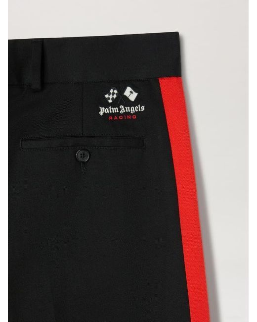 Palm Angels Black X Moneygram Haas Racing Stripe-Detail Trousers