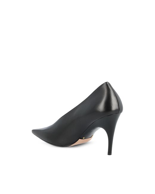 Balenciaga Gray Duchesse Asymmetric Heeled Pumps