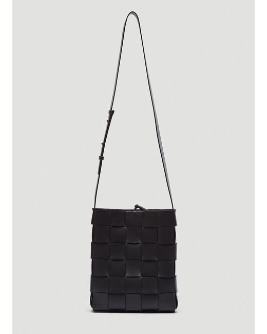 Bottega Veneta Black Cassette Messenger Bag
