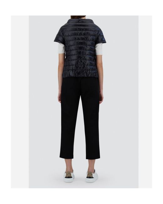 Herno Black Greta Short-Sleeved Puffer Jacket