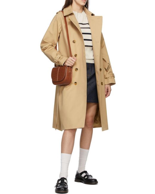 A.P.C. Natural Greta Long-Sleeved Trench Coat