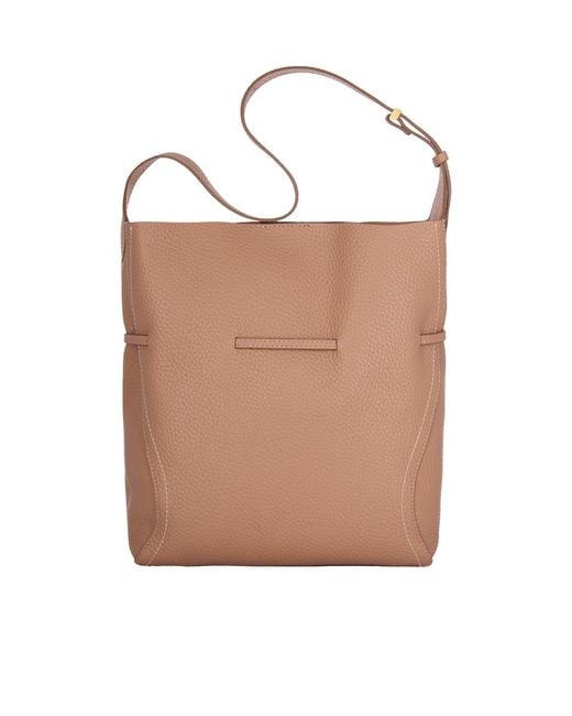 Gianni Chiarini Natural Drawstring Bucket Bag