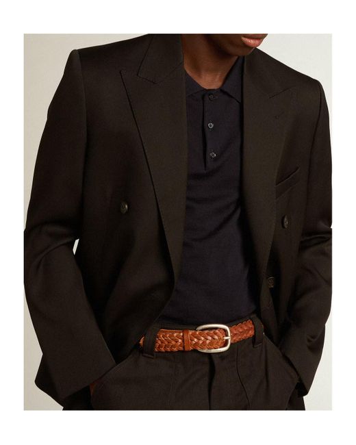 Golden Goose Deluxe Brand Black Double Breasted Tailored Blazer for men