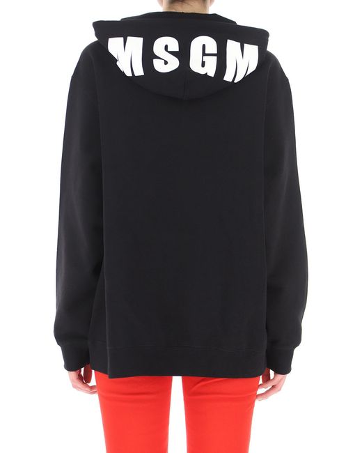 MSGM Blue Logo Hooded Sweater