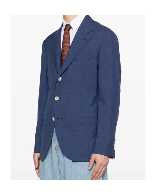 Brunello Cucinelli Blue Jackets for men