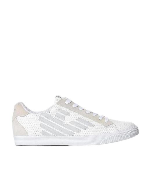 EA7 White Logo Details Casual Sports Shoes