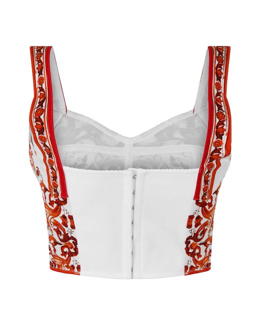 Dolce & Gabbana Red Short Crop Top