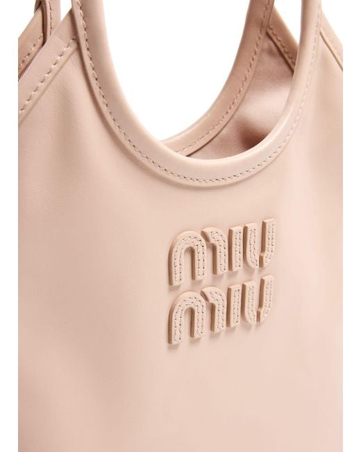 Miu Miu Natural Mini Ivy Soft Leather Bag