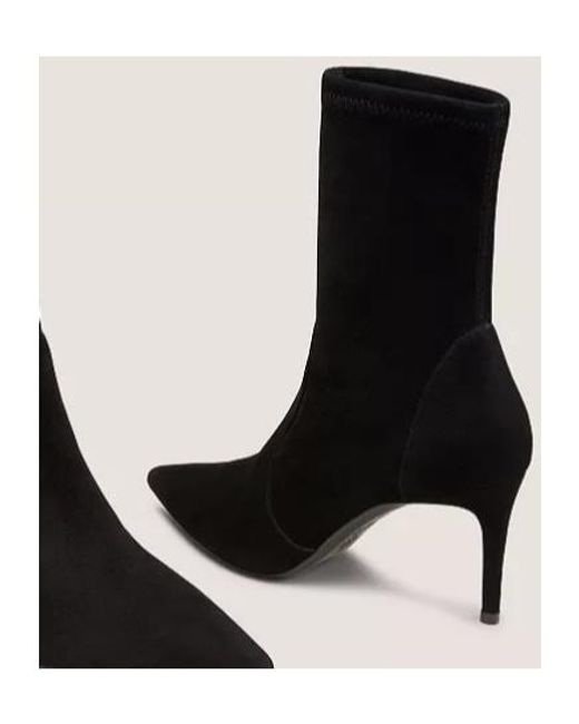 Stuart Weitzman Black Pointed Short Boots
