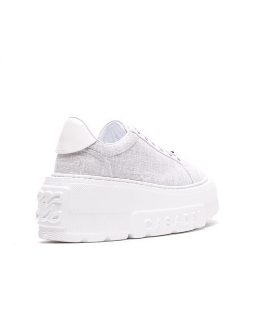 Casadei White Nexus Platform Sneakers
