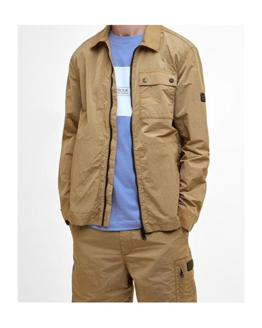 Barbour Green Inline Zip-Through Overshirt for men