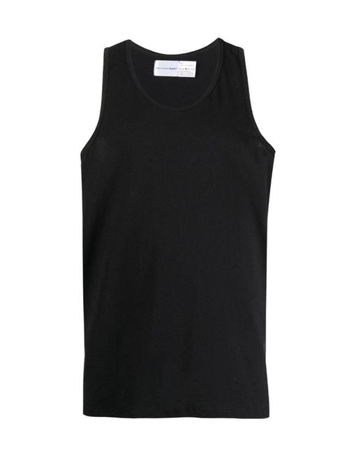 Comme des Garçons Black Cotton Tank Top for men
