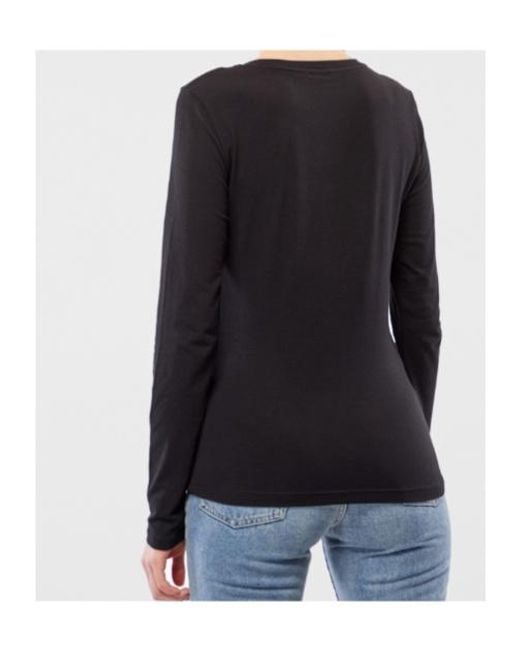 Emporio Armani Black Logo Long-Sleeved T-Shirt