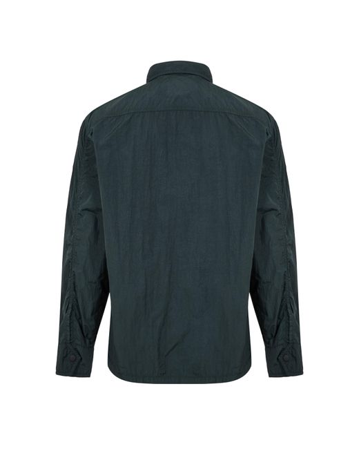 Boss Blue Stand Collar Long Sleeve Coat for men