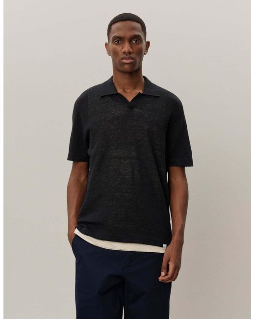 Les Deux Black Short-Sleeved Polo Shirt for men