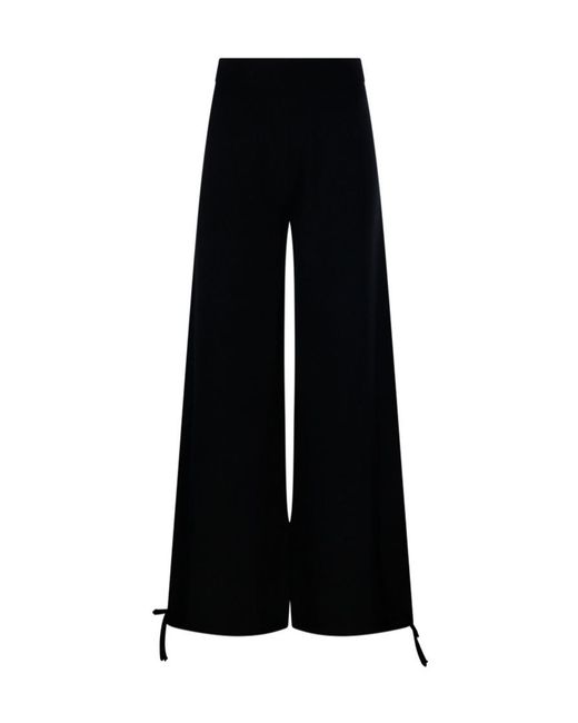Max Mara Black Wide-Leg Knit Pants