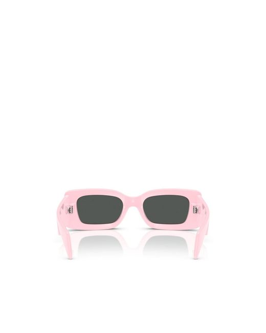Versace White Medusa-Plaque Rectangular-Frame Sunglasses for men